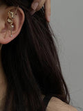 OOTDGIRL 2024 New Urban Floral Asymmetric Earrings Accessories