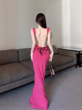 OOTDGIRL Sexy Backless Long Dress  YM1486