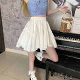 OOTDGIRL  Women Kawaii Mini Skirts Korean Fashion Patchwork Summer Folds Skirt Preppy Style Y2K Female Sweet Cute A Line Skirt New