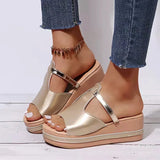 OOTDGIRL 2024 summer new women's slippers Brazilian style wedges outdoor casual shoes  heels  sandals  slides