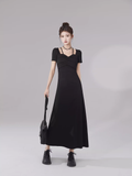 OOTDGIRL women's black dress YM1552