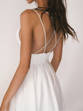 OOTDGIRL 2024 new Midi dresses Elegant strappy V-neck dress