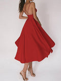 OOTDGIRL 2024 new Midi dresses Elegant strappy V-neck dress