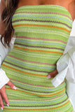 OOTDGIRL 2024 New Woman dress Colorful Knitted Bodycon Sleeveless Mini Dress