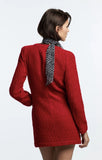 OOTDGIRL Women Fashion Two Pocket Red Blazer Coat Loose Jacket Vintage Long Sleeve Female Outerwear Chic Winter Tops