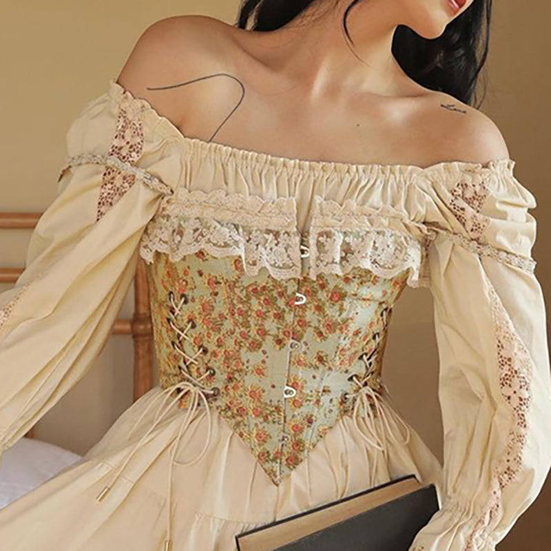 Ootdgirl  Casual Fashion Women's Printed Tops Autum 2022 Y2K Sleeveless Backless Irregularity Lace Corset Female Streetwears