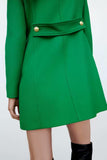 OOTDGIRL Winter Jacket Coat Parkas Coat New Fashion Slim Lapel Long Sleeve Green Winter Women Jacket Casual Street Warm Parkas