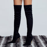 OOTDGIRL 2022 Women Over The Knee Thigh High Boots Snake Print 11Cm High Heels Serpentine Stripper Long Pleaser Winter Leather Prom Shoes