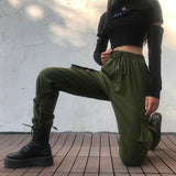 Ootdgirl  Cargo Pants Women Wide Leg Sweat Pants Oversized Vintage Army Green Trousers Streetwear Sweatpants Joggers