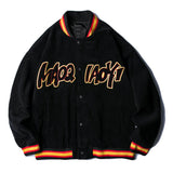 Ootdgirl  Hip Hop Baseball Jacket Streetwear Letter Embroidery Corduroy Jacket Men Harajuku Bomber Jacket Coat Thin Outwear Tops