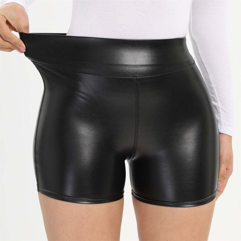 Ootdgirl   Black PU Casual Fashion Summer Shorts Women Clothing Goth Faux Leather High Waisted Womens Shorts Y2k Hot Woman Short Pants