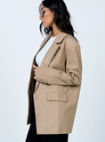 OOTDGIRL Fashion Women Blazers Casual Streetwear Vintage Long Sleeve Single Breasted Elegant Pocket Coat Loose Suit Jacket Outerwear
