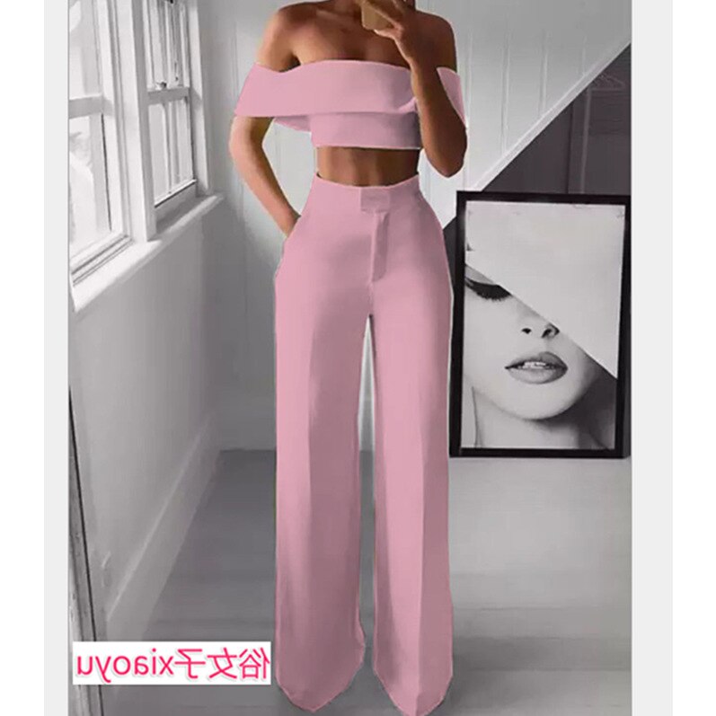 Ootdgirl  Crop Top Women 2022 Fashion Women's Two-Piece Top And Trousers Women's Sets Outfits For Women Club Outfits For Women