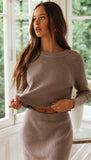 Ootdgirl Knitted 2 Pieces Set Women Pullovers Sweater Crop Tops & Knitted Skirts Bodycon Office Lady Skirts 2PCS Suits 2022 Winter Cloth