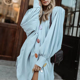 Ootdgirl Spring Autumn Fashion Women Streetwear Long Shirts Casual Solid Color Long Sleeves Buttons Cardigan Elegant Stand Collar Shirts