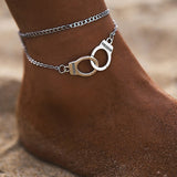 Ootdgirl  Fashion Handcuffs Ankle Bracelet For Women Boho Style Star Anklet Fashion Multilayer Foot Chain Beach Accessories Gift