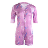 Signs Bodysuit  Women Long Sleeve Bodycon Pajama Romper Women Shorts Leotard Playsuit Overalls Sleepwear 0520