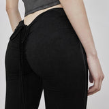Ootdgirl   Draw String Low Rise Stretchy Flare Pants Womans Fashion 2022 Streetwear Women Y2k Gray Sweatpants C85-CE27