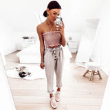 Ootdgirl  Office Lady Loose Pencil Pants Women Ankle-length Elastic Waist Button Pants Autumn Fashion Casual Female Bottoms 2022