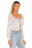 OOTDGIRL Palace Square Collar Women Tops And Blouses Sexy Summer Hollow Out Beach Boho Front Bandage Vintage Floral Print Shirt