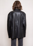 OOTDGIRL Long PU Faux Leather Blazers Women Leather Jacket Coat Brand New Women's Jackets Outerwear Ladies Coats Female Leather Suit