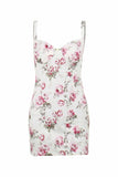 OOTDGIRL Lace Floral Printed Bodycon Cami Dress