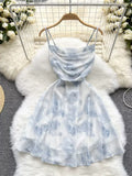 OOTDGIRL Breezy Blue Floral Summer Dress