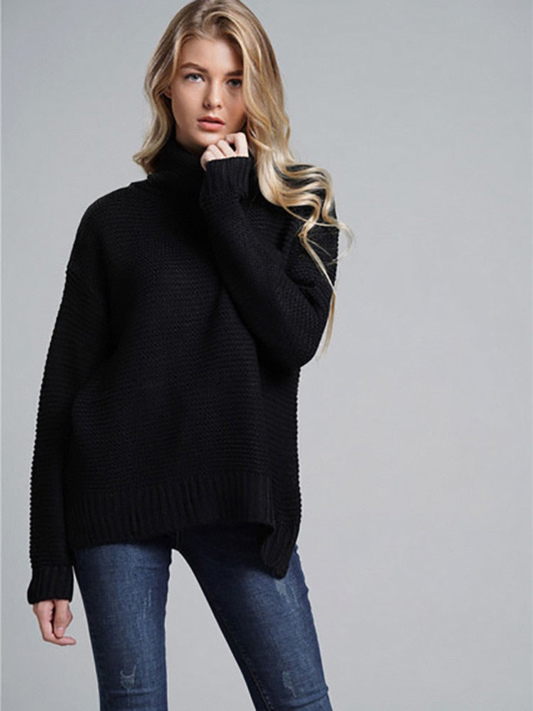 Ootdgirl  Fashion Woman Winter Sweater Knitwear Hot Sale 6 Colors Solid Women's Turtleneck Sweaters And Pullovers Jumper Sale