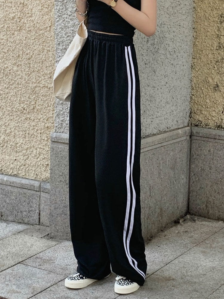 Ootdgirl Black Sweatpants Women Autumn Korean Style Fashion 2021 Print Baggy Pants Joggers Casual All-match High Waist Trousers
