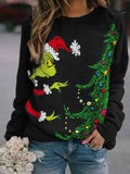 Ootdgirl  Funny Cut Christmas Sweatshirt Women Fashion New Winter Ugly Tops Casual Print Long Sleeve Pullover Sweatshirts Sale