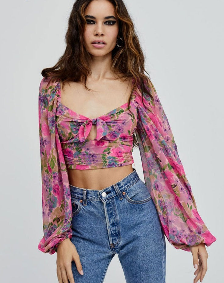 OOTDGIRL Women Fashion Floral Print Camis Vintage Square Collar Short Crop Top Female Summer Tank Tops Blusas Chic Tops
