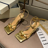 OOTDGIRL 2022 Summer Women 7Cm High Heels Flip Flops Sandals Fetish Platform Pleaser Yellow Gold Sandles Stripper Sexy Luxury Brand Shoes