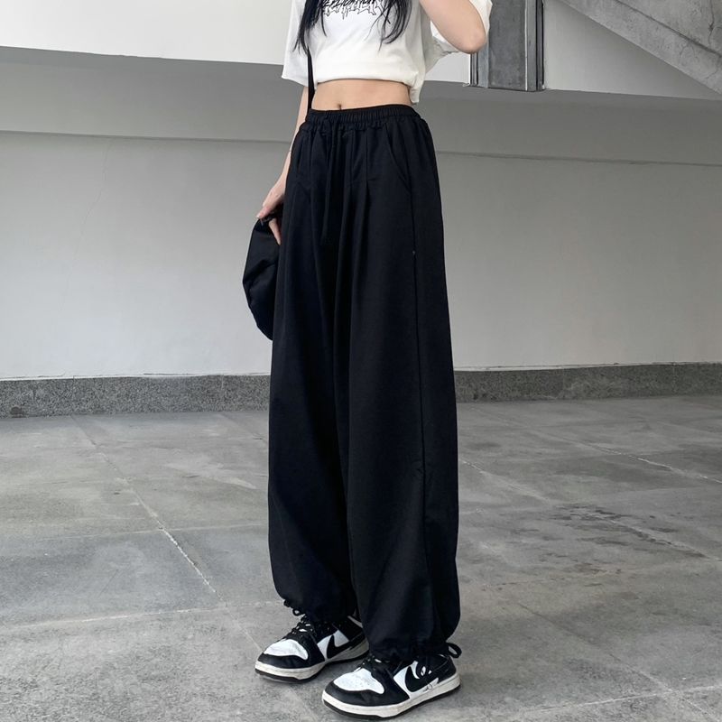 Ootdgirl Casual Women Black Sweatpants Gray Joggers Basic Wide Leg Trousers Korean Fashion Baggy High Wasit Female Pantalones