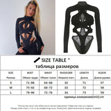 Ootdgirl  Casual Solid Bodysuit Hollow Out Bodies For Women Skinny Jumpsuit Autumn Long Sleeve Playsuit Stretch Fitness Rompers
