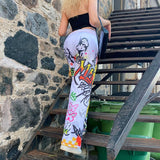 OOTDGIRL Y2K Anime Pants Women Hippie Graffiti Print Drawstring Sweatpants Streetwear Baggy Loose Fitted Pants Joggers Wide Leg Pants