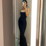 Strap Backless Long Maxi Dresses Party Club Vacation Outfits For Women  Casual Summer Dress 2022  C85CZ24