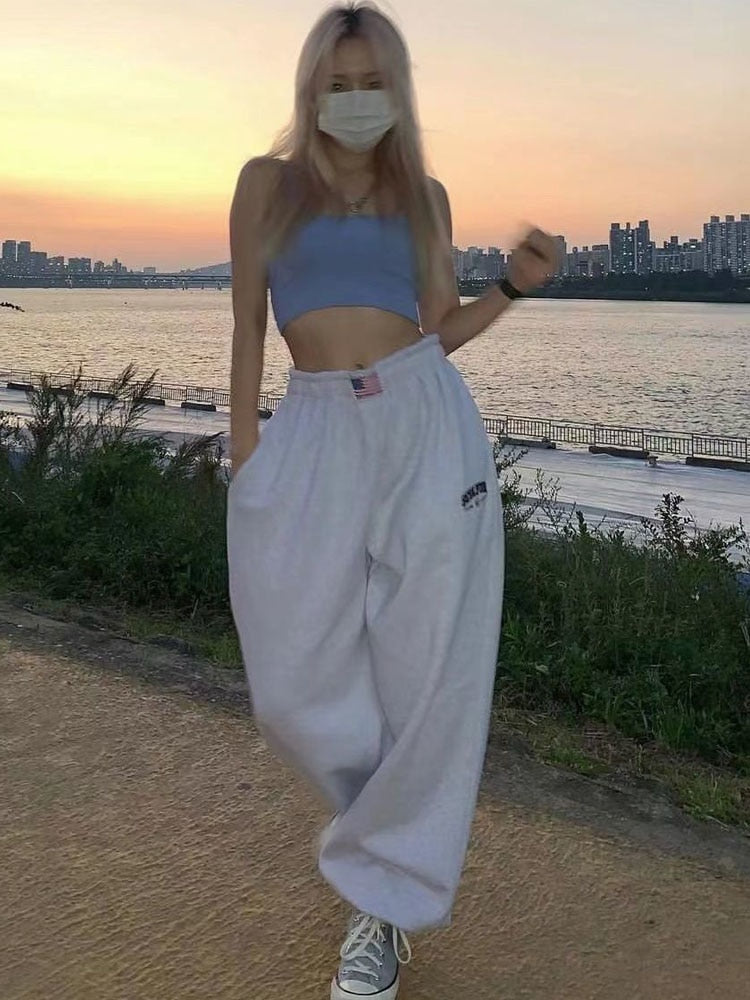 Ootdgirl Casual Korean Fashion Sweatpants Women Hip Hop Streetwear Joggers Loose Vintage Pants Harajuku Hippie Trousers Female