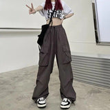 Ootdgirl Vintage Parachute Cargo Pants Women Y2k Streetwear Bf Fashion Trousers Oversize Jogging Techwear Sweatpants Harajuku