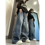 Ootdgirl Vintage Y2k Baggy Jeans Women Harajuku Casual Oversized Denim Trousers Streetwear American Retro Wide Leg Pants Female