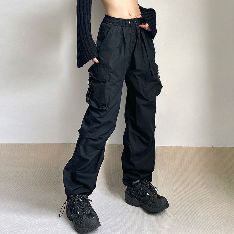 Ootdgirl Harajuku Oversized Cargo Parachute Pants Women Streetwear Vintage Y2k Hip Hop Wide Leg Joggers Baggy Sweatpants Techwear