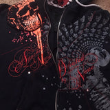 OOTDGIRL Dark Academia Graphic Print Oversized Sweatshirt Y2K Aesthetics Mall Goth Zip Up Hoodies E-Girl Gothic Grunge Retro Coat Jackets