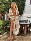 Ootdgirl  2022 New Beach Cover Up Swimwear Snake Print Camouflage Fashion Women's Swimsuit Outing Boho Holiday Summer Cardigan