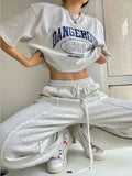 Ootdgirl Women Sweatpants Casual Joggers Harajuku Hip Hop Korean Fashion Y2k Female Wide Leg Sports Trousers Streetwear Loose