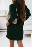 OOTDGIRL Solid Hooded Mini Dress