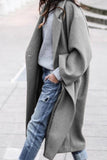 OOTDGIRL 2024 Fashion Woman style outwears Solid Lapel Long Coat