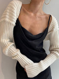 Ootdgirl  Knitted Cardigans Women Long Sleeve Crop Top Autumn Fashion Casual Sweater  Streetwear Outerwear Female Sweater