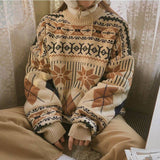 OOTDGIRL 2024 New Spring Autumn Women's  SweaterCoffee Cream Grandma Sweater