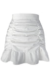 Pleated Ruffle High-Waisted Hip Fishtail Half-Body Skirt