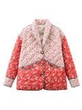 Printed Casual Loose Women's Quilted Coat