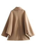 New women's loose solid color fashionable lapel coat